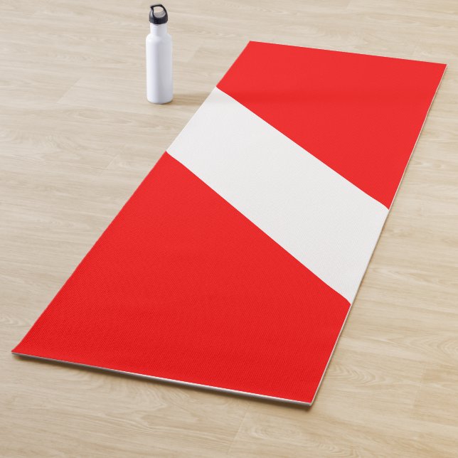 Diving Flag Scuba Diver Diver Down Yoga Mat (In Situ)