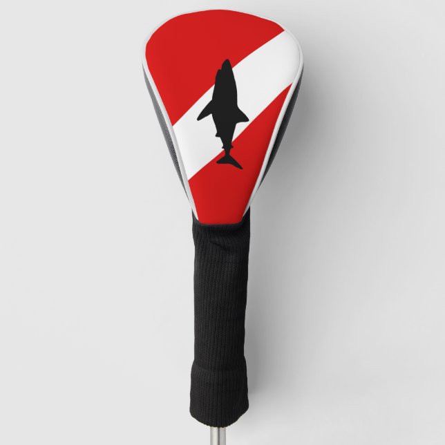Diving Flag: Shark Golf Head Cover (Front)