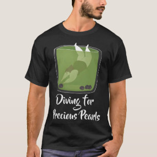 Diving for Precious Pearls Green Milk Tea with Tap T-Shirt