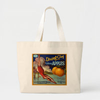 Diving Girl Apples - Vintage Fruit Crate Label