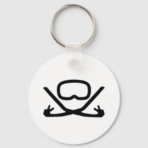 diving goggles and snorkel key ring