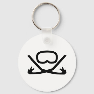 diving goggles and snorkel key ring