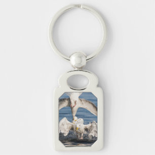 Diving Gulls Key Ring