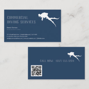 Diving Instructor   Frogman   Scuba Business Card
