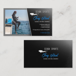 Diving Instructor   Frogman   Scuba Sports Business Card