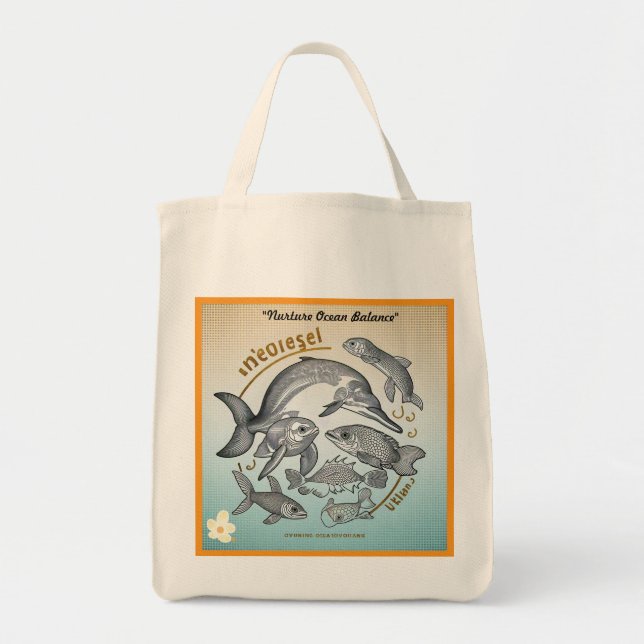 "Diving into Extinction" Tote Bag (Front)