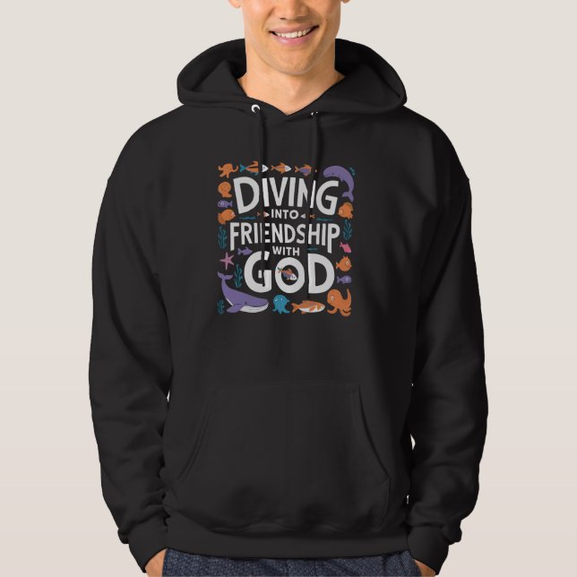 Diving Into Friendship With God Scuba VBS 2024 Chr Hoodie (Front)