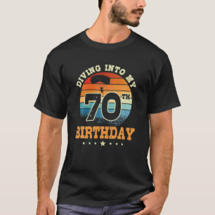 Diving Into My 70th Birthday Sky Diving Parachute T-Shirt