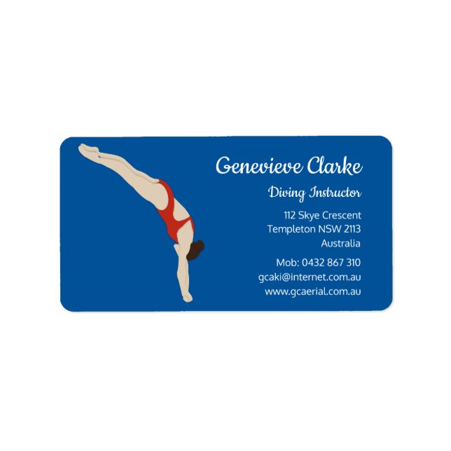 Diving Label (Front)