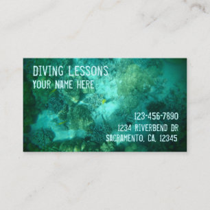 Diving Lesson customisable business cards