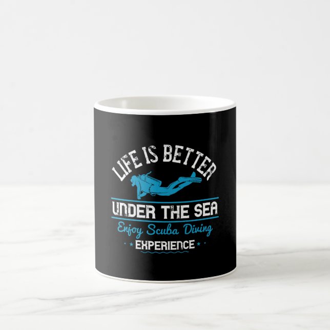 Diving - Life Is Better Under The Sea Coffee Mug (Center)