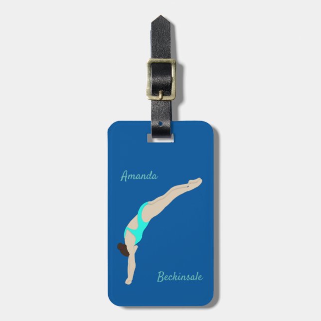 Diving Luggage Tag (Front Vertical)