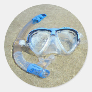 Diving Mask in the Sand Stickers