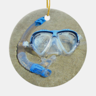 Diving Mask, Swimming Pool, Googly Eyes Ornament