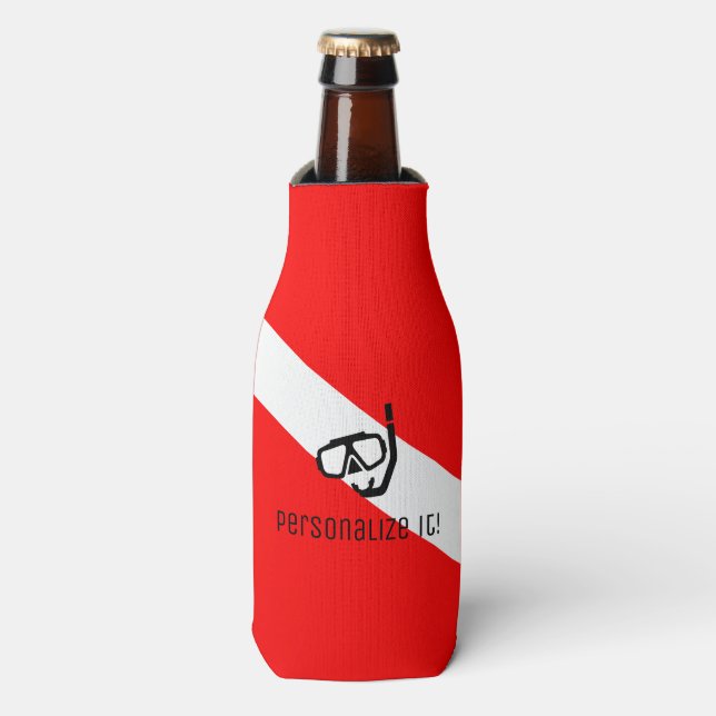 Diving mask with flag bottle cooler (Bottle Front)