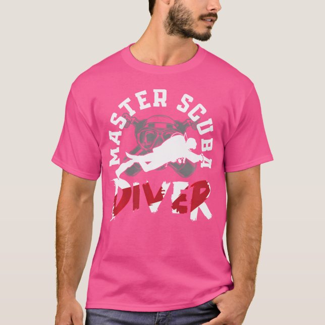 Diving Master Scuba Diver Down T-Shirt (Front)