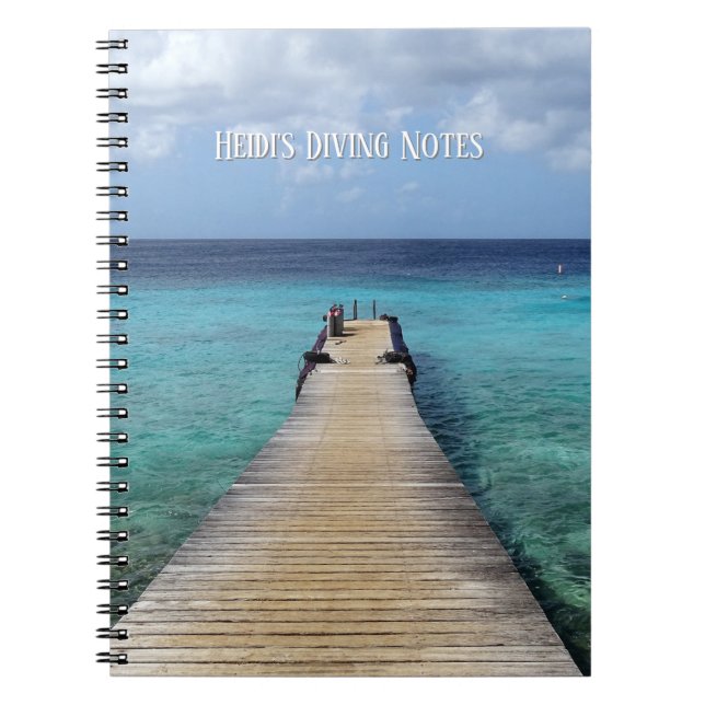 Diving Notebook (customisable text) (Front)