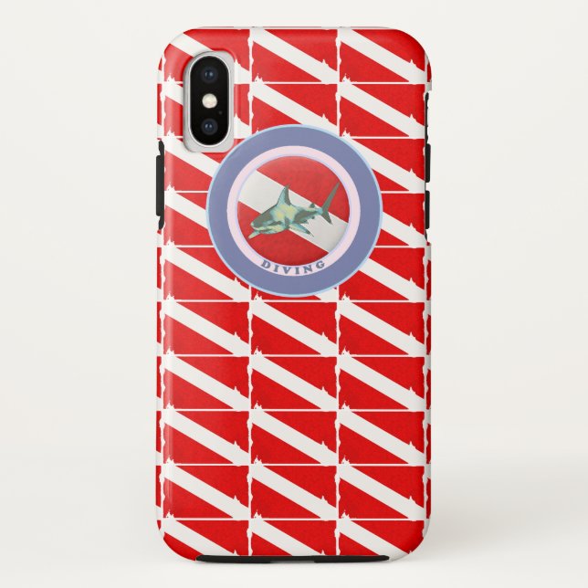 Diving pattern flag Case-Mate iPhone case (Back)