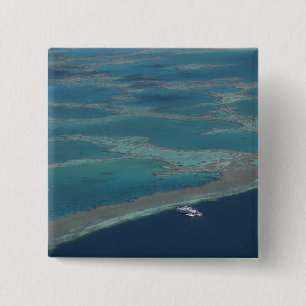 Diving platforms near reef, Great Barrier 15 Cm Square Badge