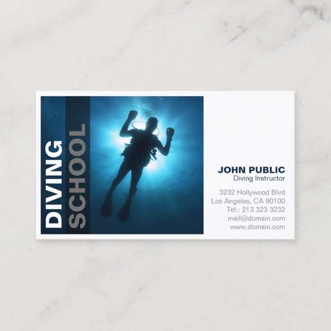 Diving School Business Card (Front)