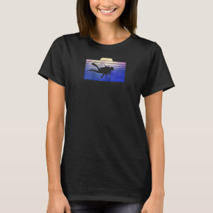 Diving   Snorkel Scuba Diver Vintage Retro Sunset  T-Shirt