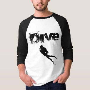 Diving sport, American Diver Down Flag SCUBA T-Shirt