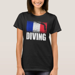 Diving Sport France Flag French Divers Athletes T-Shirt