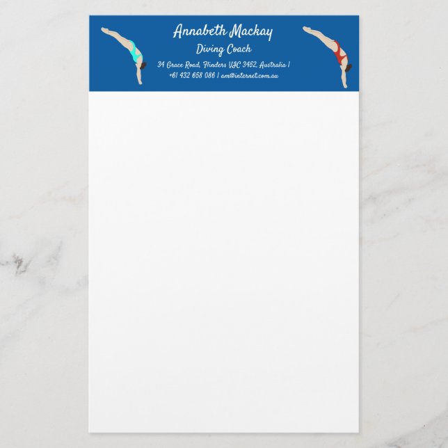 Diving Stationery (Front)