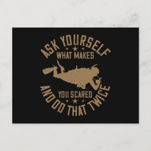 Diving -What Makes You Scared And Repeat Postcard