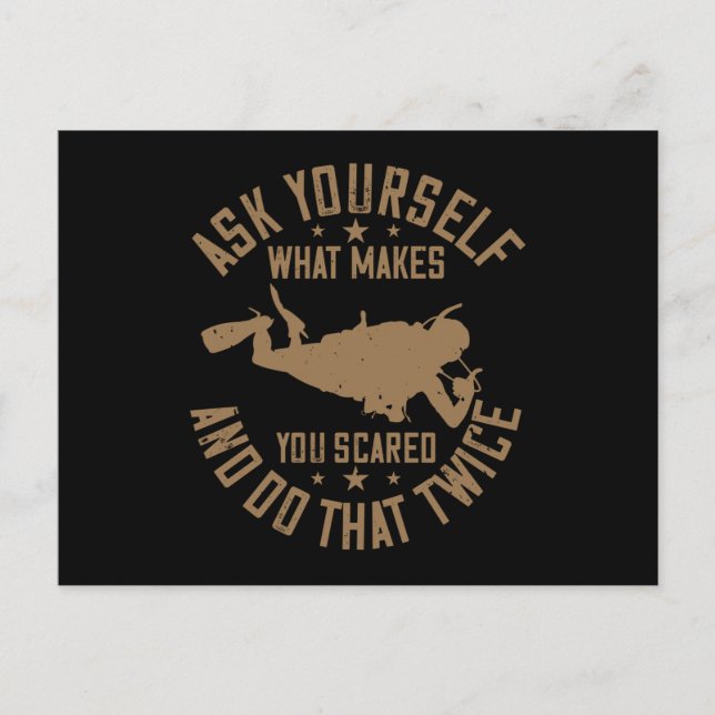 Diving -What Makes You Scared And Repeat Postcard (Front)