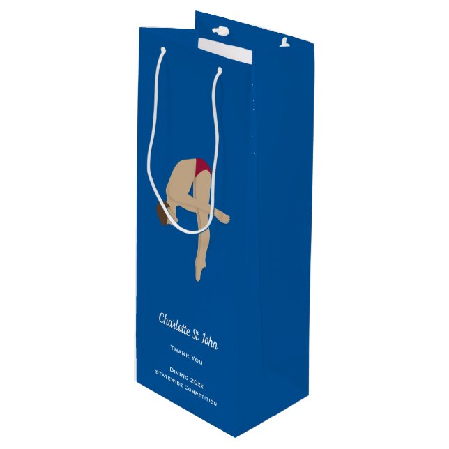 Diving Wine Gift Bag (Front Angled)