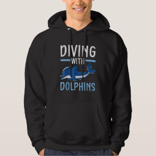 Diving With Dolphin Marines Biologist Underwater A Hoodie