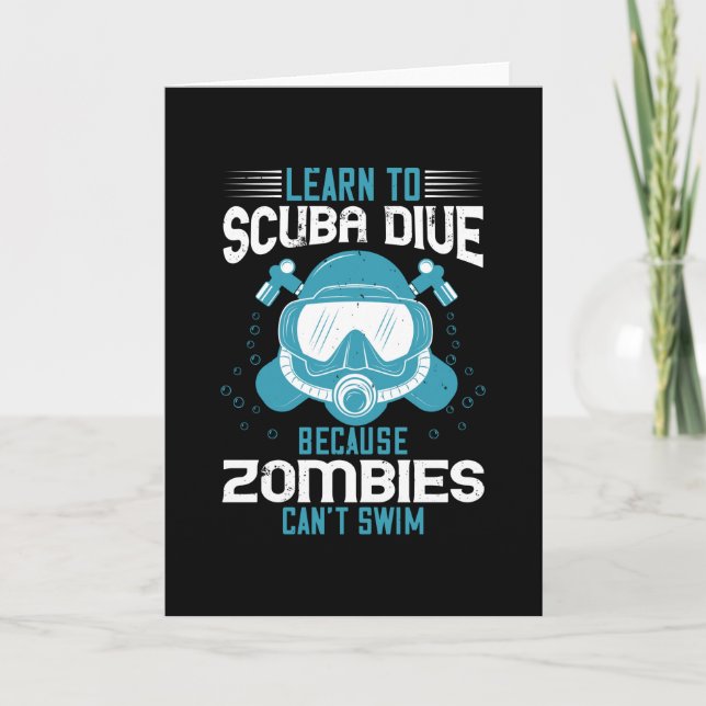Diving - Zombies Can't Swim Learn Diving Card (Front)