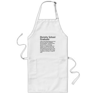 Divinity school graduate long apron