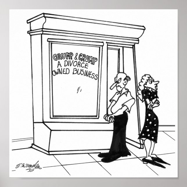 Divorce Cartoon 2458 Poster (Front)