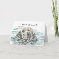 Divorce Congratulations Humour  Cute Excited Otter