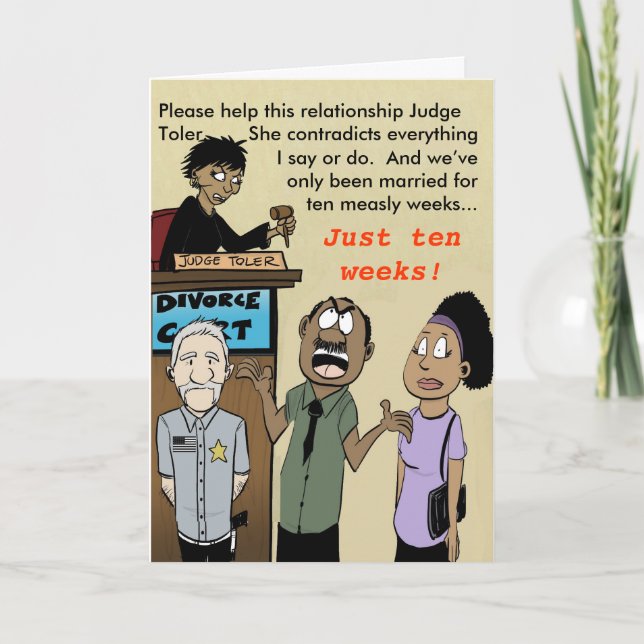 Divorce Court: 10 Weeks Card (Front)