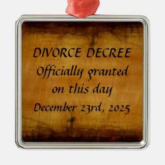 Divorce Decree Custom Metal Tree Decoration