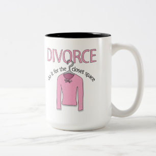 Divorce for the closet space Two-Tone coffee mug