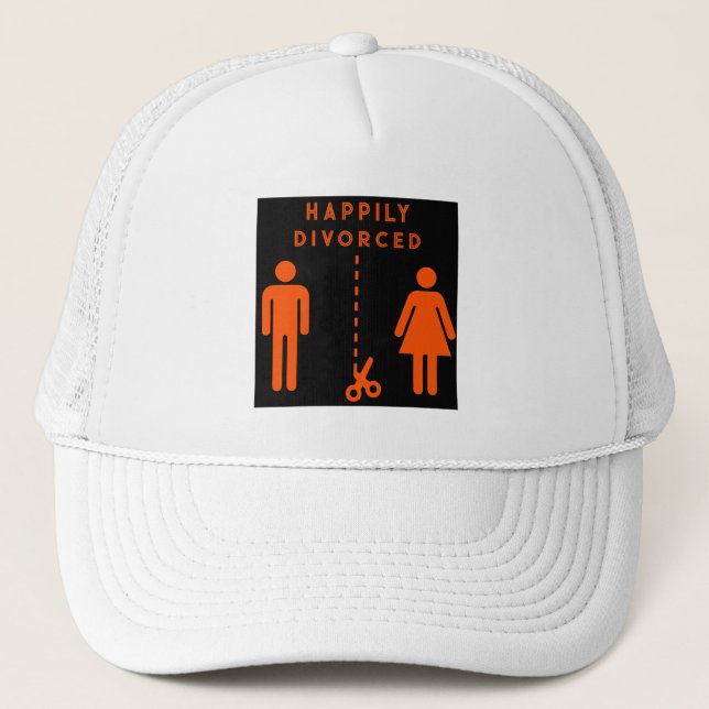 Divorce Gift Door Mat Trucker Hat (Front)
