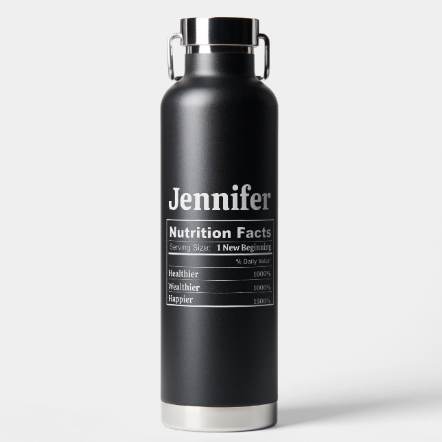 Divorce Gift New Beginnings Finally Free AF Funny Water Bottle (Front)