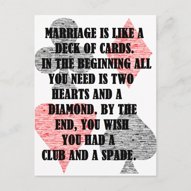 Divorce: Humour Postcard (Front)