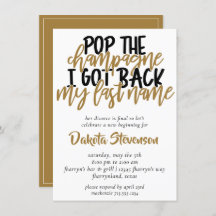 Divorce Party | Black and Gold Pop the Champagne