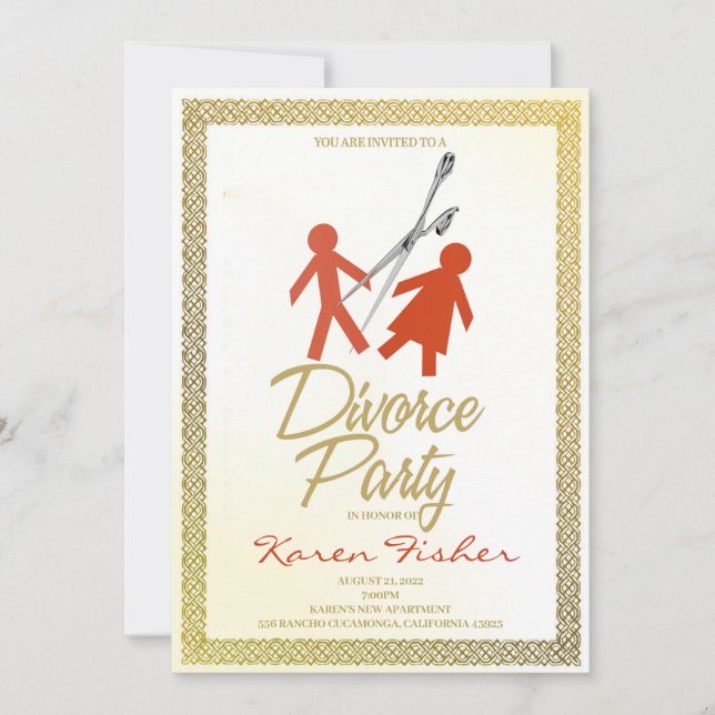 Divorce Party Invitation (Front)