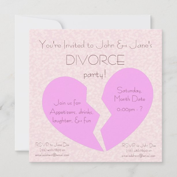 Divorce Party Invitations Zazzle UK