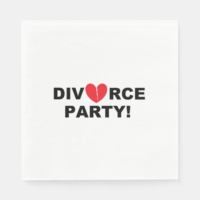 "Divorce Party" Paper Napkins (Front)