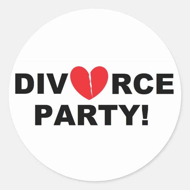 "Divorce Party" Stickers (Front)