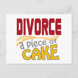 Divorce - Piece of Cake Postcard