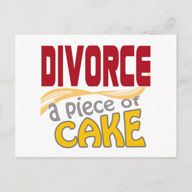 Divorce - Piece of Cake Postcard (Front)