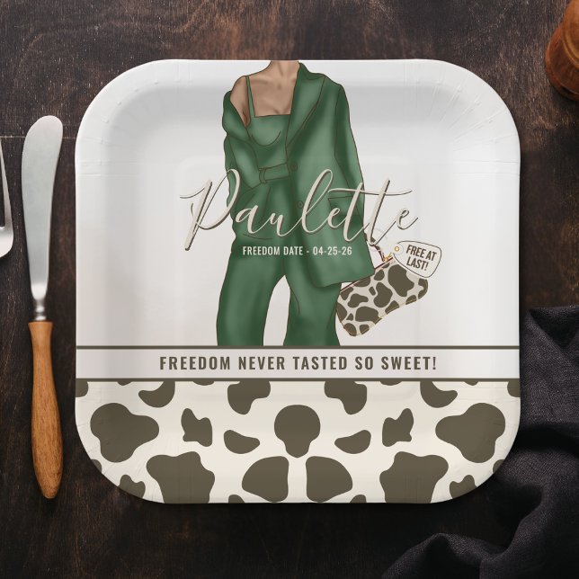 Divorce Theme Animal Skin  Paper Plate (Divorce Theme Paper Plates)